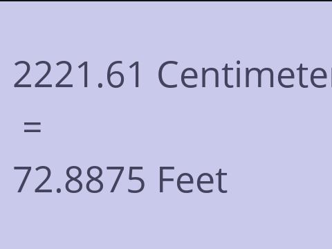 2221.61 CM TO FEET