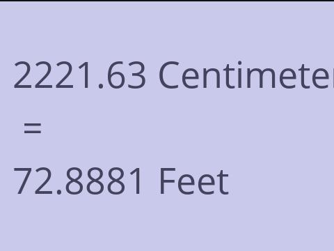 2221.63 CM TO FEET