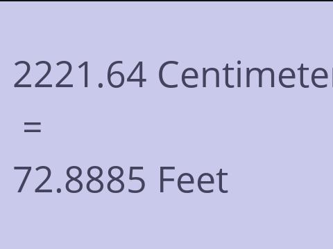 2221.64 CM TO FEET
