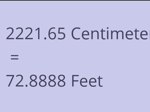 2221.65 CM TO FEET