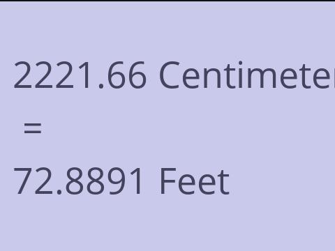2221.66 CM TO FEET