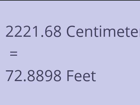 2221.68 CM TO FEET