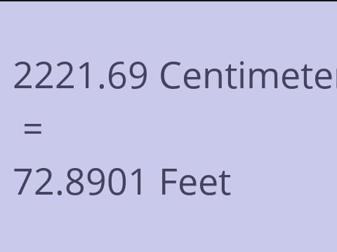 2221.69 CM TO FEET