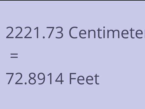 2221.73 CM TO FEET