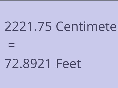 2221.75 CM TO FEET
