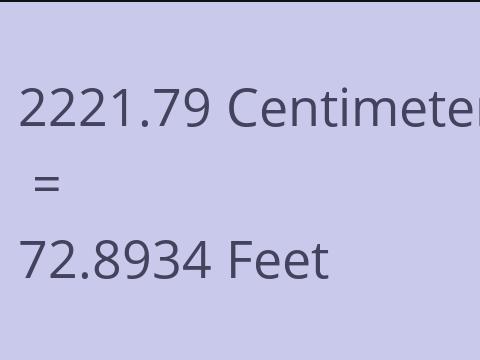 2221.79 CM TO FEET