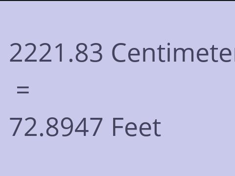 2221.83 CM TO FEET