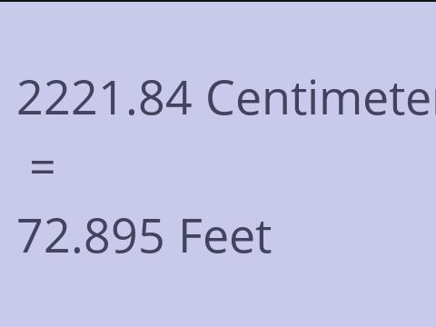 2221.84 CM TO FEET