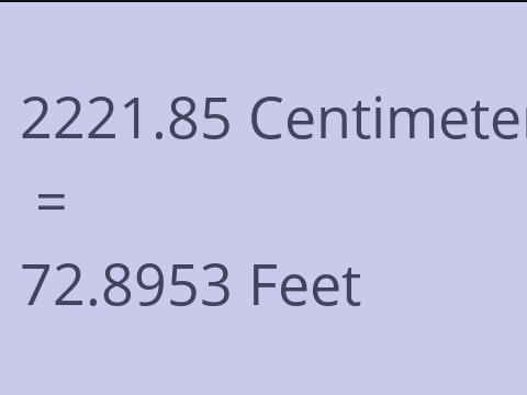2221.85 CM TO FEET