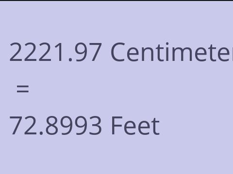 2221.97 CM TO FEET