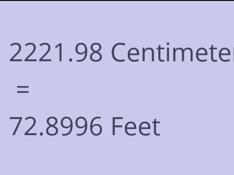 2221.98 CM TO FEET