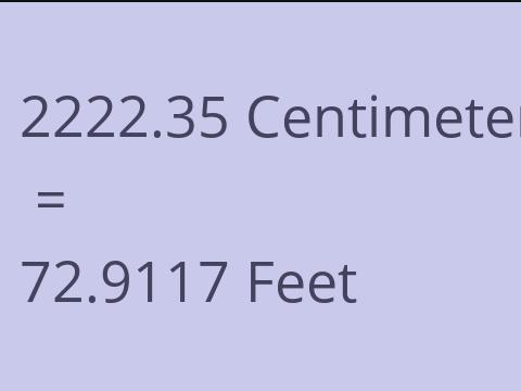 2222.35 CM TO FEET