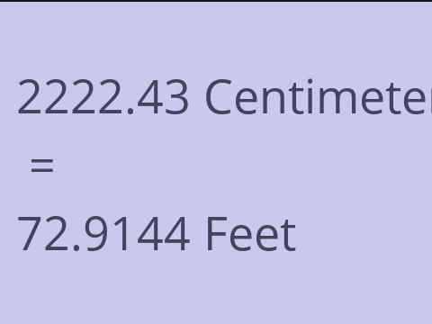 2222.43 CM TO FEET