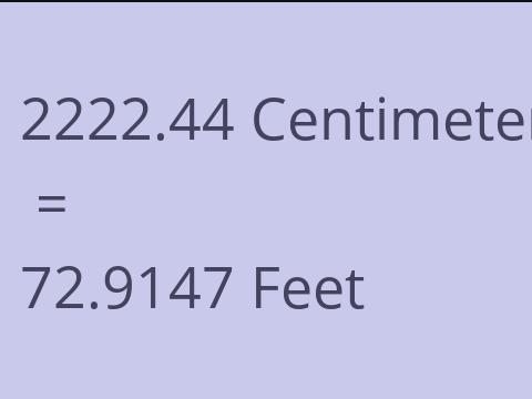 2222.44 CM TO FEET