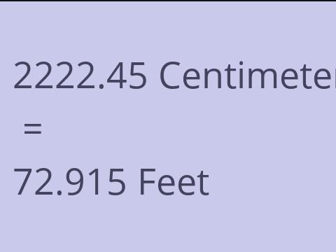 2222.45 CM TO FEET