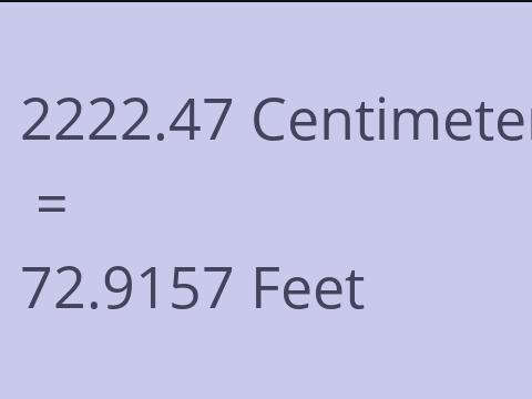 2222.47 CM TO FEET