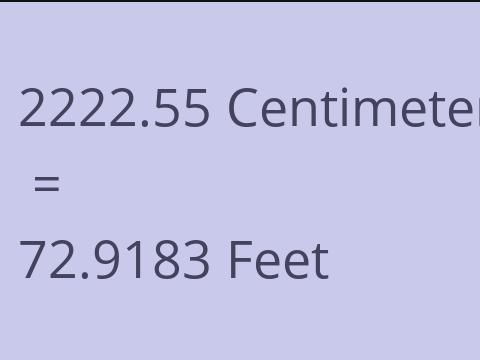 2222.55 CM TO FEET