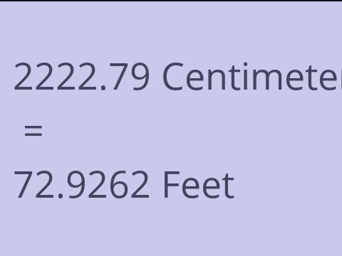 2222.79 CM TO FEET