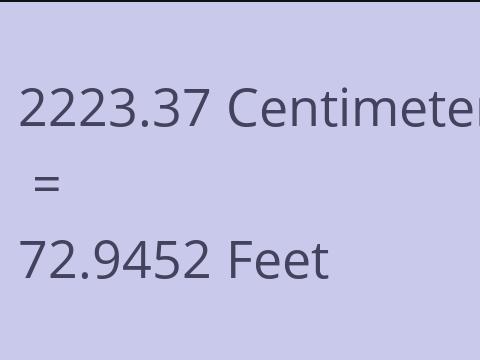 2223.37 CM TO FEET