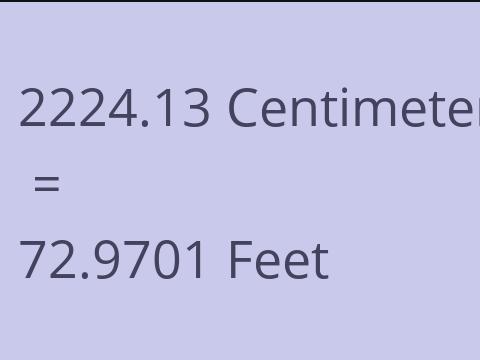 2224.13 CM TO FEET