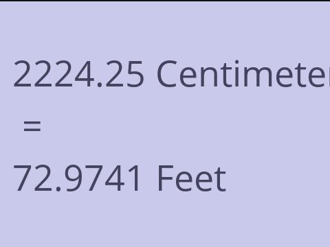 2224.25 CM TO FEET