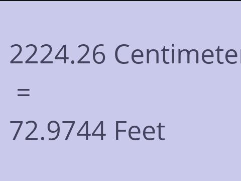 2224.26 CM TO FEET