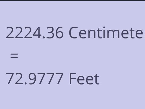 2224.36 CM TO FEET
