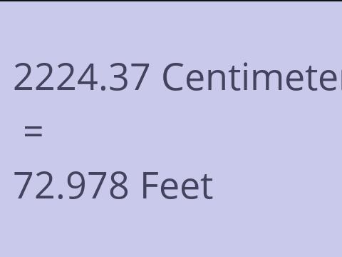 2224.37 CM TO FEET