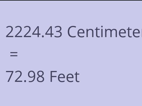 2224.43 CM TO FEET