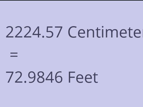 2224.57 CM TO FEET