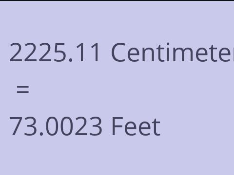 2225.11 CM TO FEET