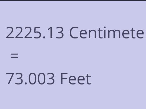 2225.13 CM TO FEET