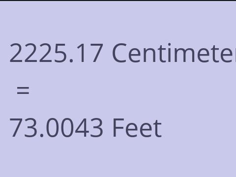2225.17 CM TO FEET