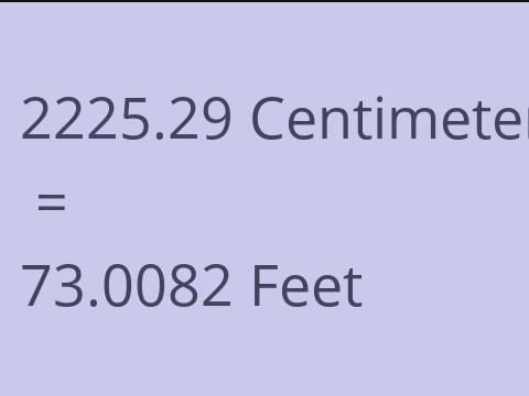 2225.29 CM TO FEET