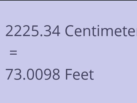 2225.34 CM TO FEET