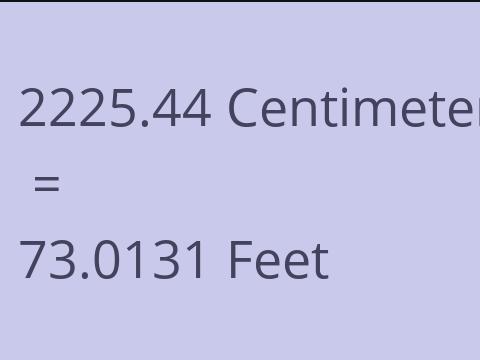 2225.44 CM TO FEET