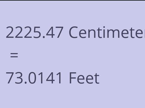 2225.47 CM TO FEET
