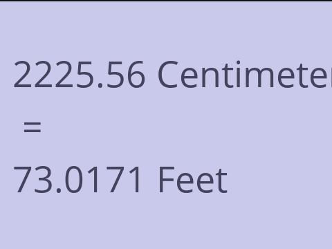 2225.56 CM TO FEET