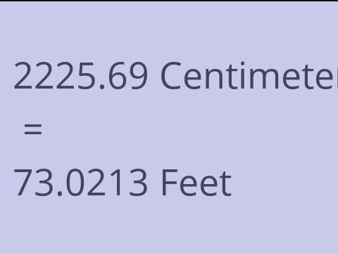 2225.69 CM TO FEET