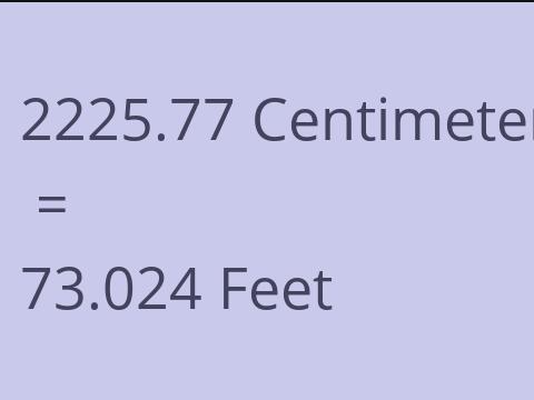 2225.77 CM TO FEET