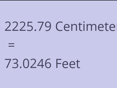 2225.79 CM TO FEET