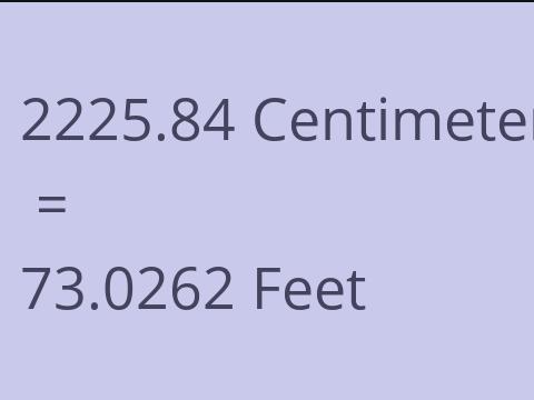 2225.84 CM TO FEET
