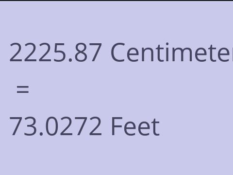2225.87 CM TO FEET