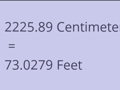 2225.89 CM TO FEET