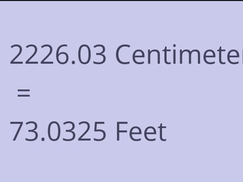 2226.03 CM TO FEET