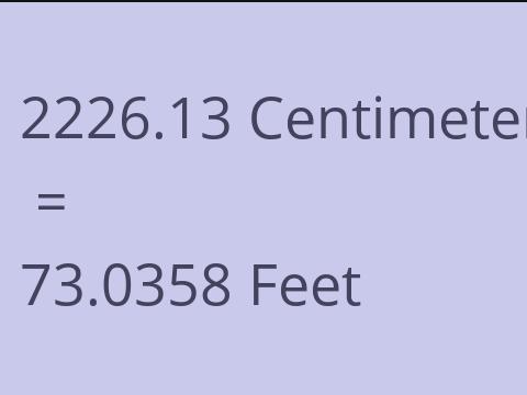 2226.13 CM TO FEET