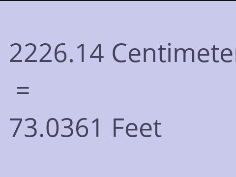 2226.14 CM TO FEET