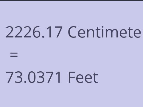 2226.17 CM TO FEET