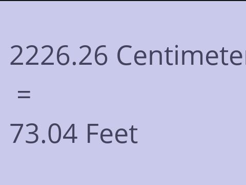 2226.26 CM TO FEET