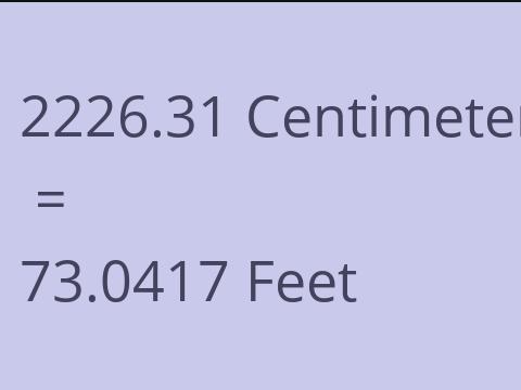 2226.31 CM TO FEET